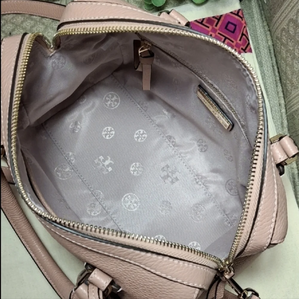 Tory Burch Dusty Rose Leather Satchel with Tassel - Picture 11 of 15